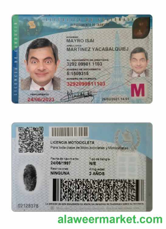 Guatemala driving license 2021-present